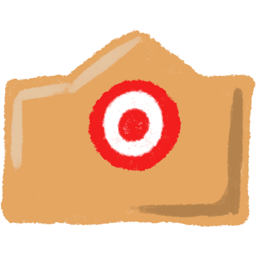 An orange building with a red and white bullseye on it - the target logo